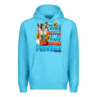 Ocean Blue Half coffee half daycare provider Premium Hoodie - FaDigitalArtStudio