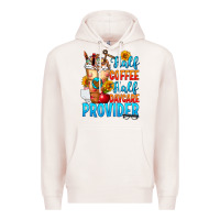 Pale Pink Half coffee half daycare provider Premium Hoodie - FaDigitalArtStudio