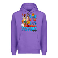 Purple Half coffee half daycare provider Premium Hoodie - FaDigitalArtStudio