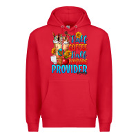 Red Half coffee half daycare provider Premium Hoodie - FaDigitalArtStudio