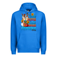 True Royal Half coffee half daycare provider Premium Hoodie - FaDigitalArtStudio