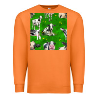 Carrot holstein cows seamless pattern Premium Sweatshirt - BundleAndBundleShop