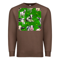 Chestnut holstein cows seamless pattern Premium Sweatshirt - BundleAndBundleShop