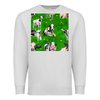 Dove Grey holstein cows seamless pattern Premium Sweatshirt - BundleAndBundleShop