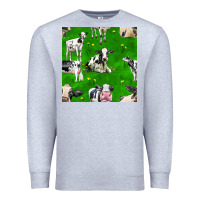 Heather Grey holstein cows seamless pattern Premium Sweatshirt - BundleAndBundleShop