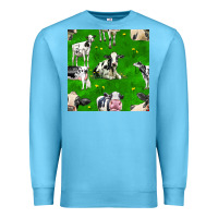 Ocean Blue holstein cows seamless pattern Premium Sweatshirt - BundleAndBundleShop