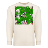 Sandshell holstein cows seamless pattern Premium Sweatshirt - BundleAndBundleShop