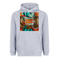 Heather Grey western thanksgiving seamless pattern Heavyweight Hoodie - BundleAndBundleShop