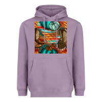 Lavender western thanksgiving seamless pattern Heavyweight Hoodie - BundleAndBundleShop