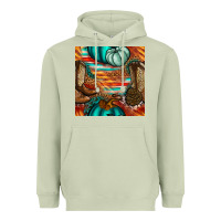 Matcha western thanksgiving seamless pattern Heavyweight Hoodie - BundleAndBundleShop