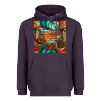 Plum western thanksgiving seamless pattern Heavyweight Hoodie - BundleAndBundleShop