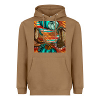 Toasted Coconut western thanksgiving seamless pattern Heavyweight Hoodie - BundleAndBundleShop
