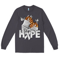 Smoke hope white ribbon lung cancer nails Long Sleeve Tee - NancyCooperArtShop