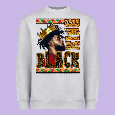 Black King Heavyweight Sweatshirt Designed By Cowgirlartshop