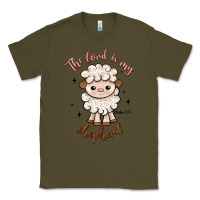 Army Green the lord is my shepherd Classic Tee - Artiststas
