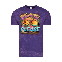 Cloud Purple becach please Vintage Tee - BarkalooDesign