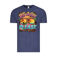 Vintage Denim becach please Vintage Tee - BarkalooDesign