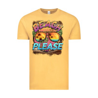 Vintage Mustard becach please Vintage Tee - BarkalooDesign