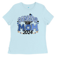 Baby Blue senior mom 2024 Ladies Tee - MaliasSmallBusiness