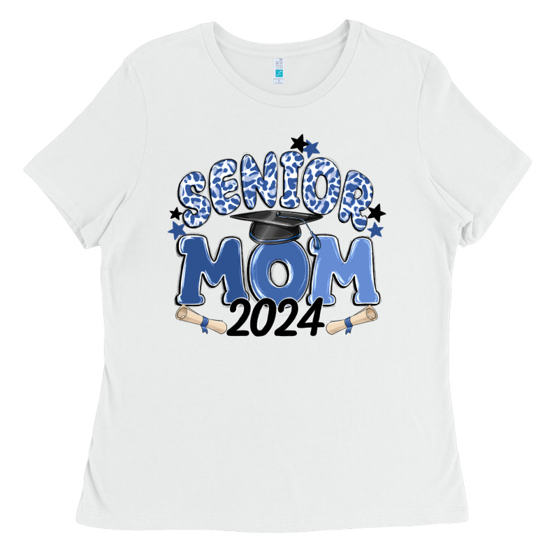 Senior Mom 2024 Ladies Tee by MaliasSmallBusiness | Teevron