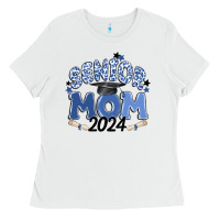 White senior mom 2024 Ladies Tee - MaliasSmallBusiness