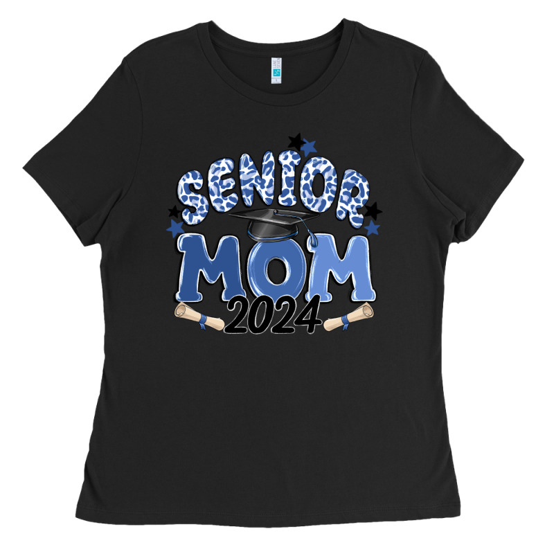 Senior Mom 2024 Ladies Tee by MaliasSmallBusiness | Teevron
