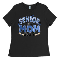 Black senior mom 2024 Ladies Tee - MaliasSmallBusiness