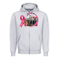 Heather Grey floral cancer ribbon vintage camera Zipper Hoodie - FaDigitalArtStudio