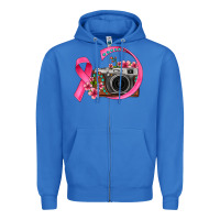 True Royal floral cancer ribbon vintage camera Zipper Hoodie - FaDigitalArtStudio