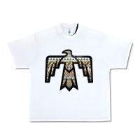 White Western Green Aztec Thunderbird Urban Heavy Tee - Bettercallsaul