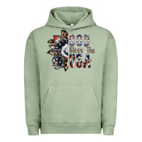 Pigment Oil Green god bless the usa Urban Hoodie - SublimationCraftShop