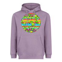 Lavender hispanic heritage month round earrings 3 Heavyweight Hoodie - BundleAndBundleShop