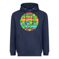 Navy hispanic heritage month round earrings 3 Heavyweight Hoodie - BundleAndBundleShop