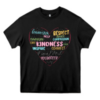 Black kindness heart Heavy Core Tee - MaliasSmallBusiness