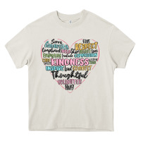 Cream kindness heart Heavy Core Tee - MaliasSmallBusiness