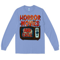 Colony Blue Horror Movies and Chill Long Sleeve Tee - texasbilliewilder