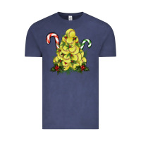 Vintage Denim Lightning Softball Christmas Tree Vintage Tee - RanaPortraitStore
