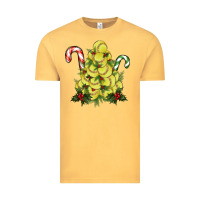 Vintage Mustard Lightning Softball Christmas Tree Vintage Tee - RanaPortraitStore