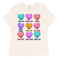 Bone valentine's day candy hearts Ladies Tee - MaliasSmallBusiness