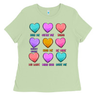 Matcha valentine's day candy hearts Ladies Tee - MaliasSmallBusiness