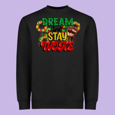 Dream But Stay Woke Juneteenth Heavyweight Sweatshirt Designed By Cowgirlartshop