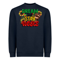 Navy dream but stay woke juneteenth Heavyweight Sweatshirt - CowGirlArtShop
