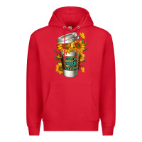 Red Mama Needs Coffee Cup Premium Hoodie - FaDigitalArtStudio