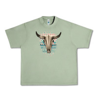 Oil Green Western Aztec Bull Skull Urban Heavy Tee - Bettercallsaul