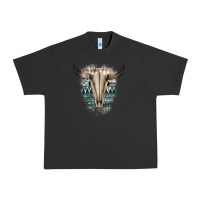Pigment Black Western Aztec Bull Skull Urban Heavy Tee - Bettercallsaul