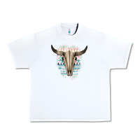 White Western Aztec Bull Skull Urban Heavy Tee - Bettercallsaul