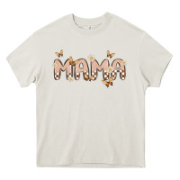 Cream retro mama Heavy Core Tee - MaliasSmallBusiness