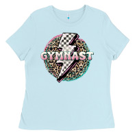Baby Blue gymnast Ladies Tee - MaliasSmallBusiness