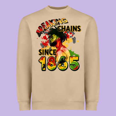 Breaking Chains Since 1865 Heavyweight Sweatshirt Designed By Cowgirlartshop