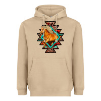 Mushroom Aztec Symbol With Horse Heavyweight Hoodie - FaDigitalArtStudio
